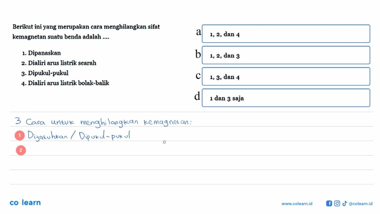 Berikut ini yang merupakan cara menghilangkan sifat