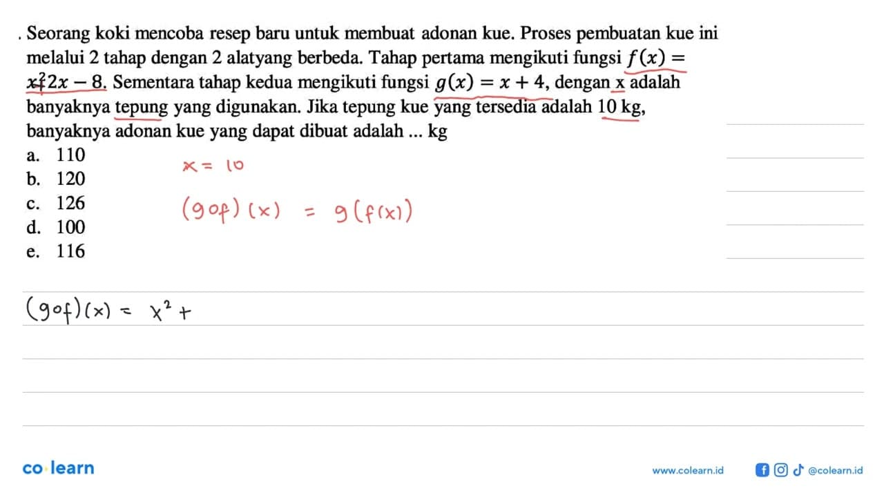 Seorang koki mencoba resep baru untuk membuat adonan kue.