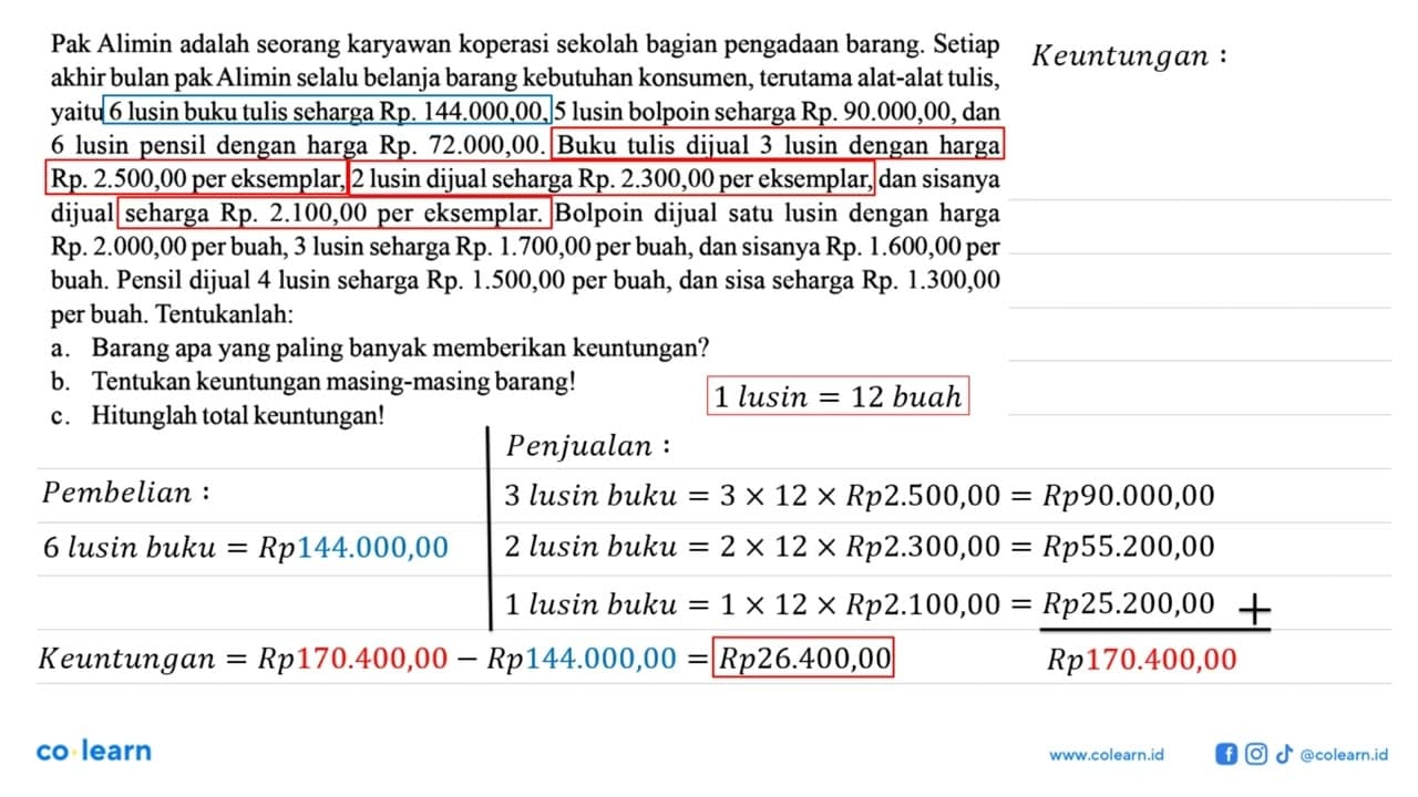 Pak Alimin adalah seorang karyawan koperasi sekolah bagian