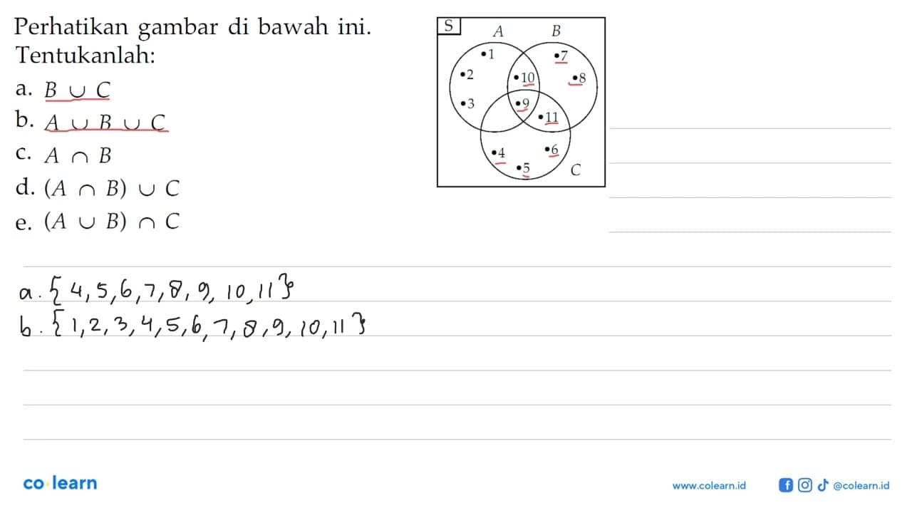 Perhatikan gambar di bawah ini. Tentukanlah: a. B U C b. A