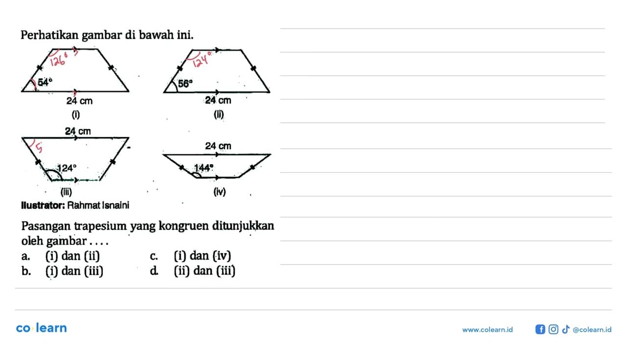 perhatikan gambar di bawah ini.(i)(ii)(iii)(iv)Pasangan