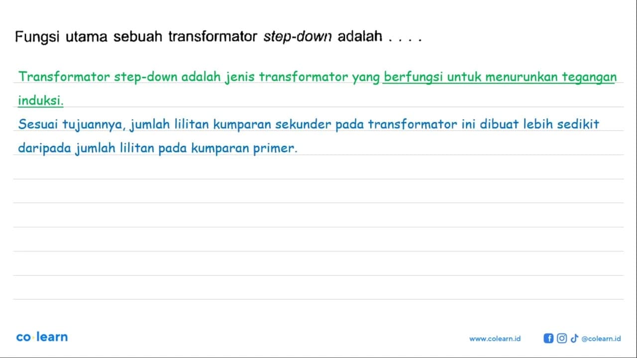 Fungsi utama sebuah transformator step-down adalah ....