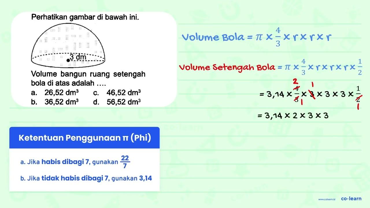 Perhatikan gambar di bawah ini. Volume bangun ruang