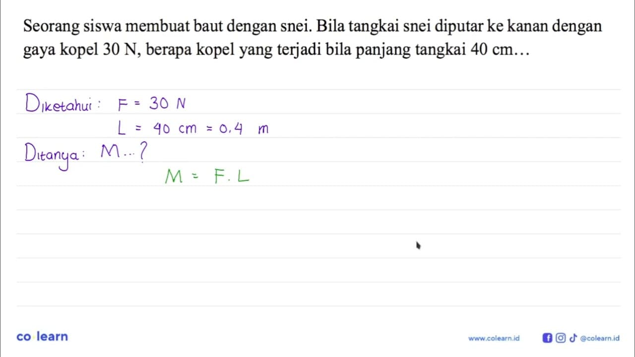 Seorang siswa membuat baut dengan snei. Bila tangkai snei