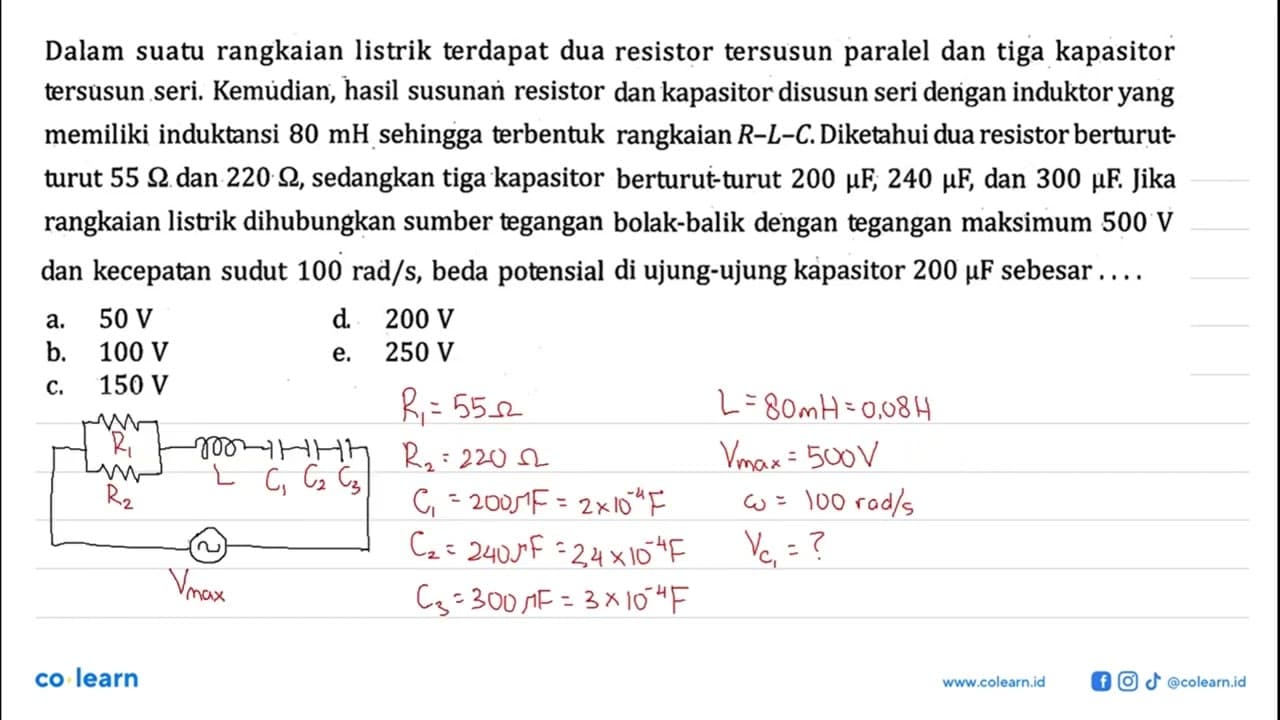 Dalam suatu rangkaian listrik terdapat dua resistor