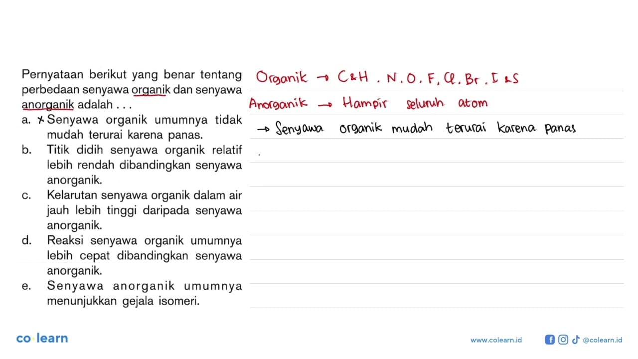 Pernyataan berikut yang benar tentang perbedaan senyawa