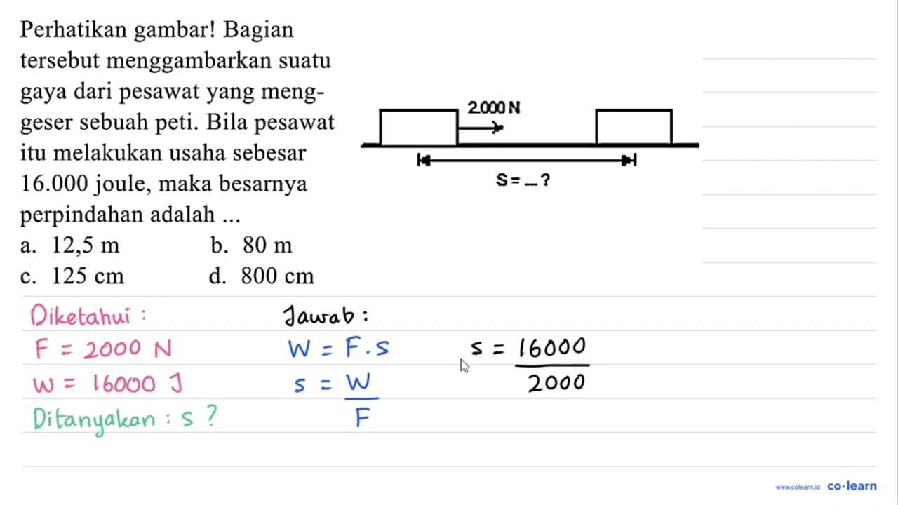 Perhatikan gambar! Bagian tersebut menggambarkan suatu gaya