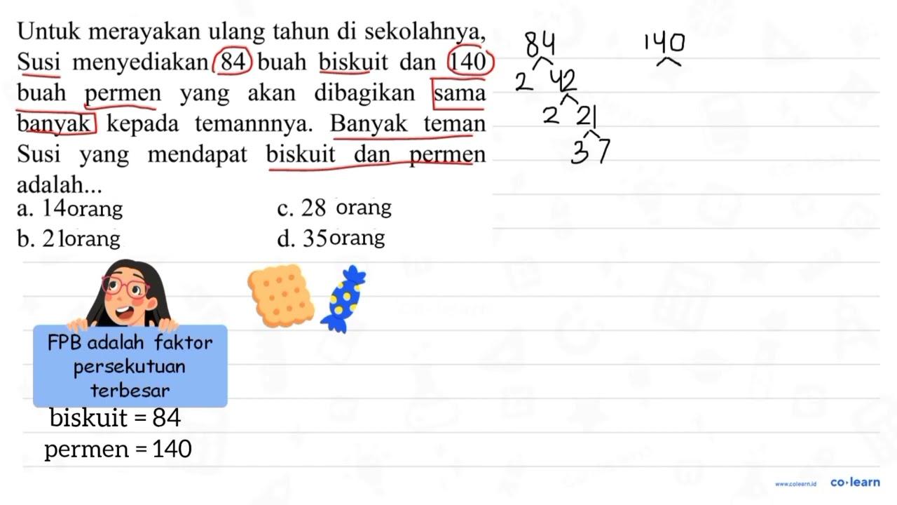 Untuk merayakan ulang tahun di sekolahnya, Susi menyediakan