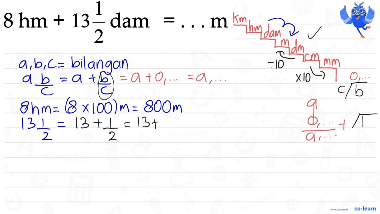 8 hm+13 (1)/(2) dam =... m