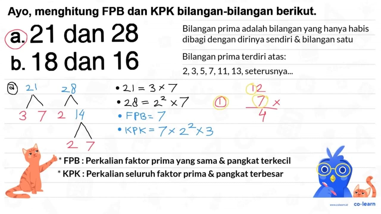 a.21 dan 28 b 18 dan 16