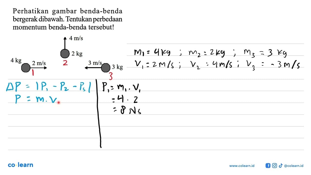 Perhatikan gambar benda-benda bergerak dibawah. Tentukan