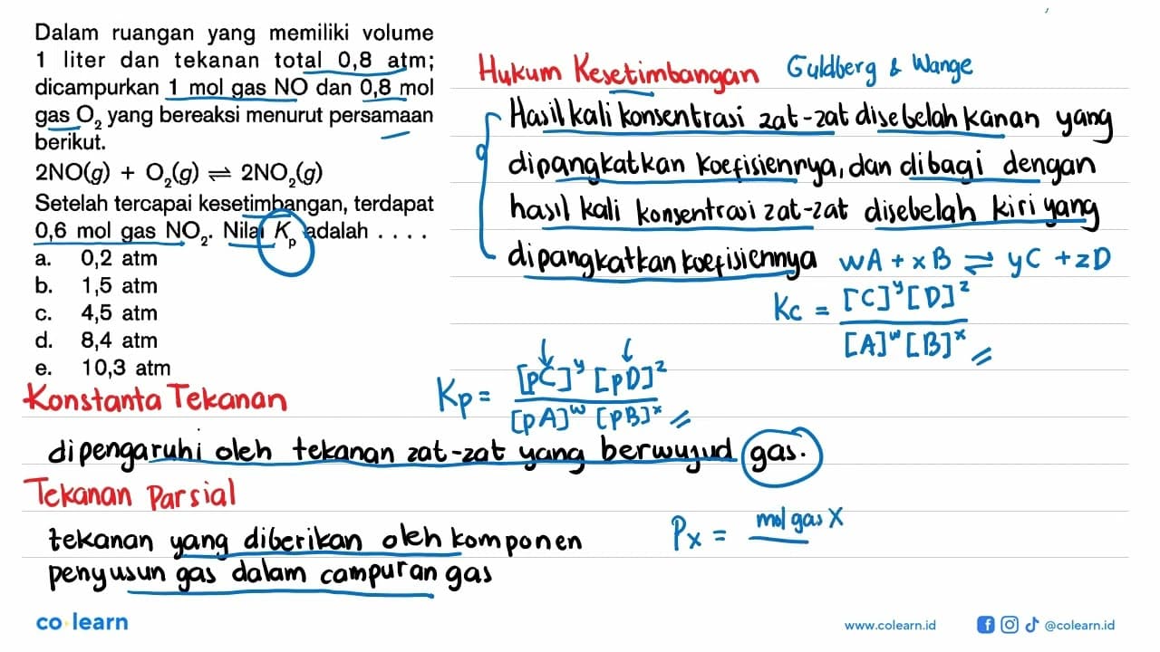 Dalam ruangan yang memiliki volume 1 liter dan tekanan