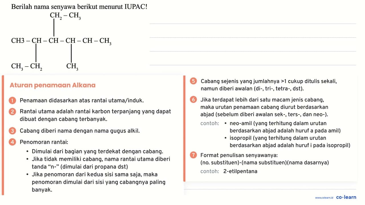 Berilah nama senyawa berikut menurut IUPAC!