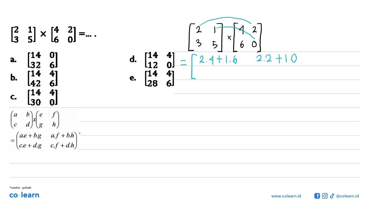 (2 1 3 5) x (4 2 6 0) = ....