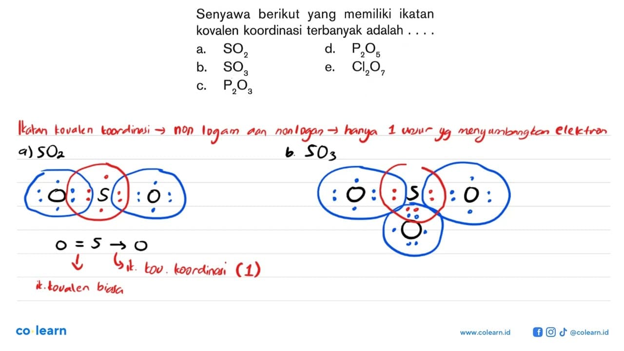 Senyawa berikut yang memiliki ikatan kovalen koordinasi