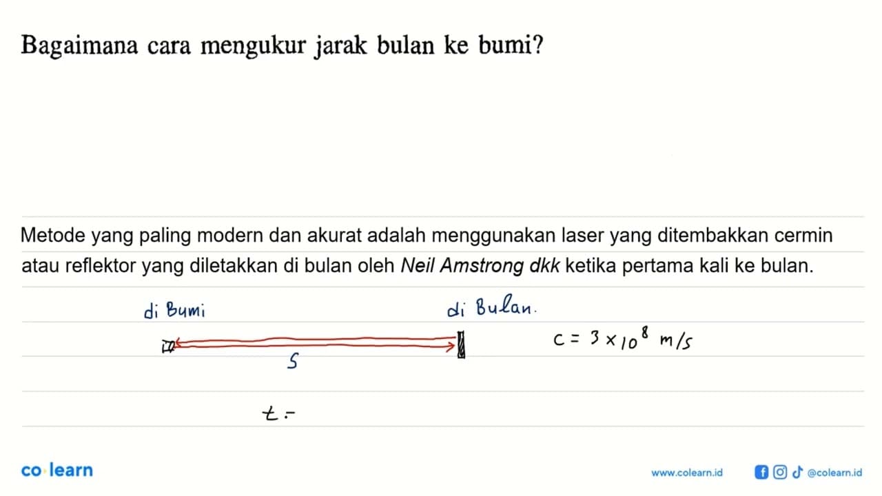 Bagaimana cara mengukur jarak bulan ke bumi?