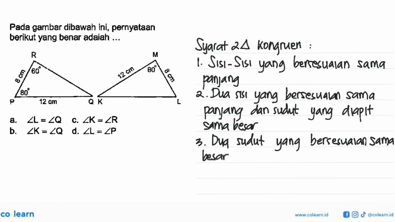 Pada gambar dibawah ini, pernyataan berikut yang benar