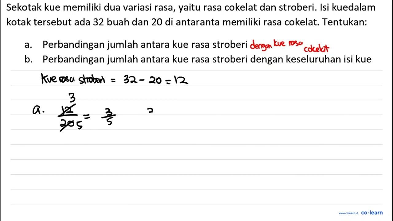 Sekotak kue memiliki dua variasi rasa, yaitu rasa cokelat