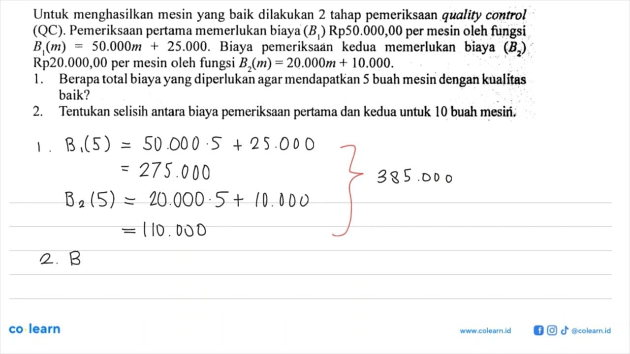 Untuk menghasilkan mesin yang baik dilakukan 2 tahap