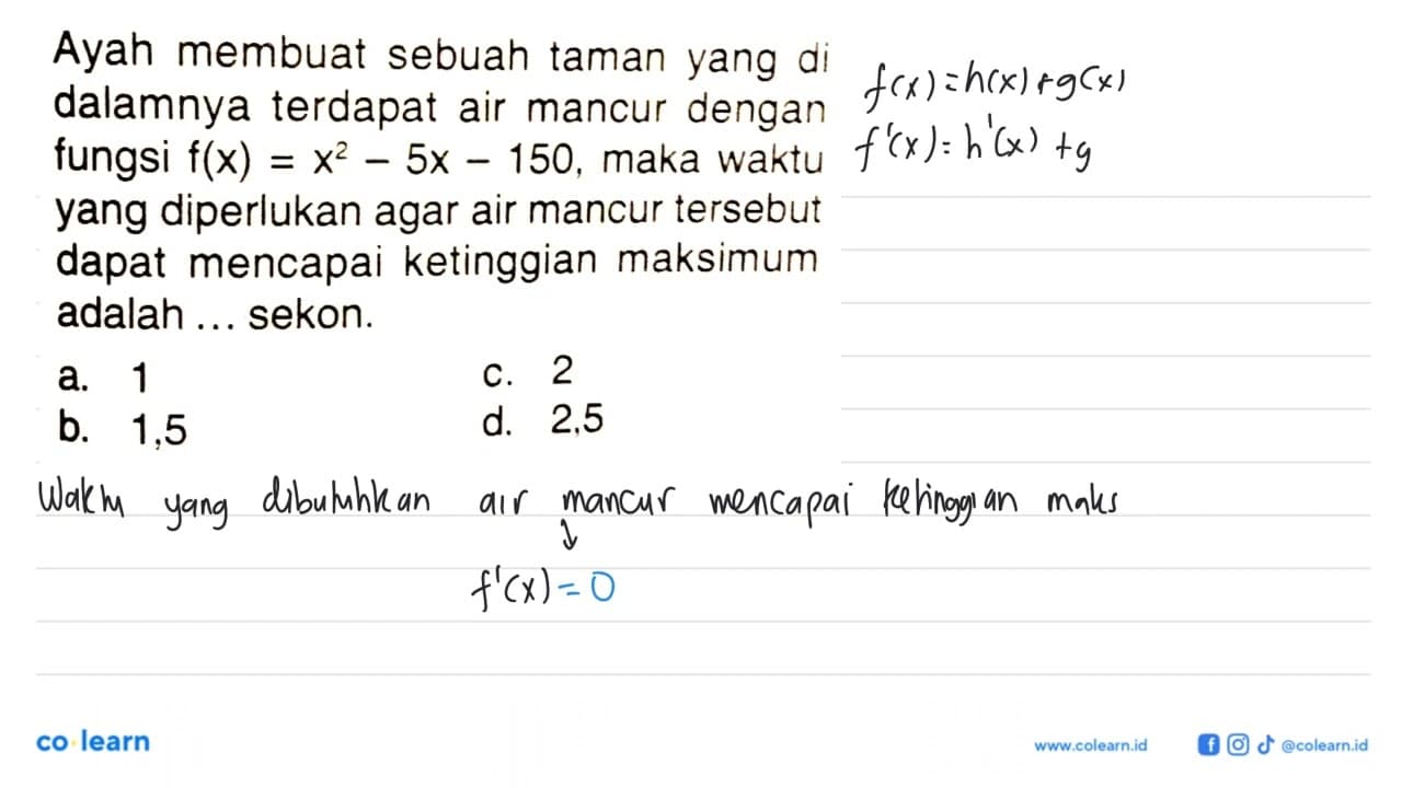 Ayah membuat sebuah taman yang di dalamnya terdapat air