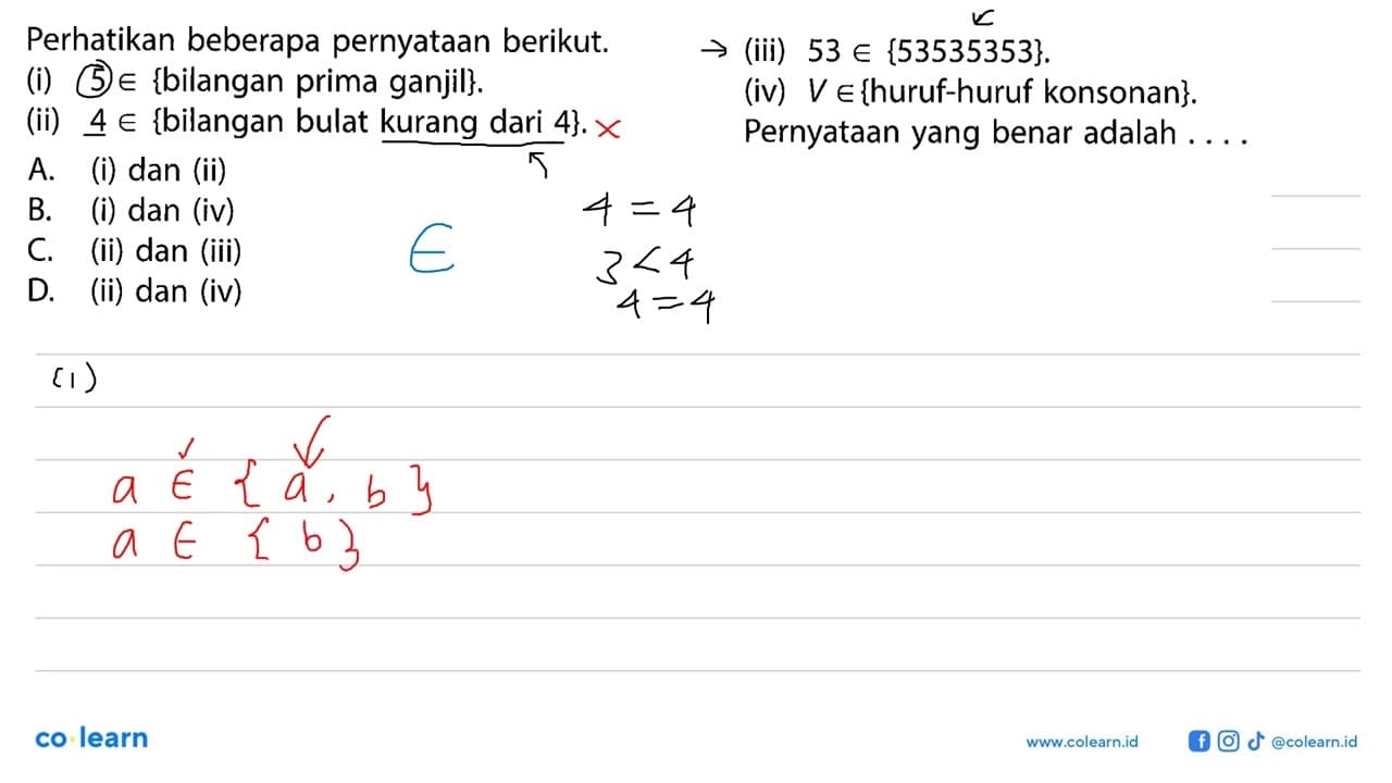 Perhatikan beberapa pernyataan berikut. (iii) 53 e