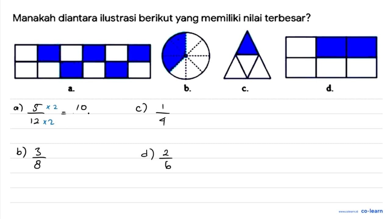 Manakah diantara ilustrasi berikut yang memiliki nilai