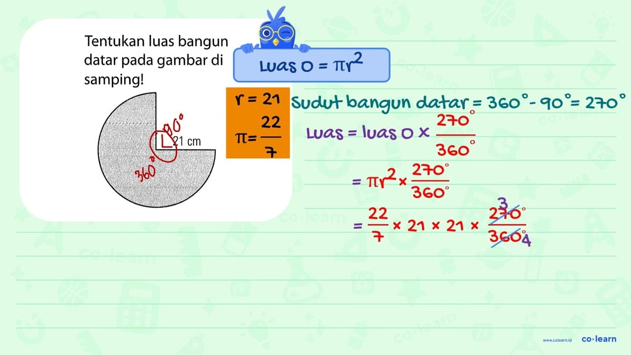 Tentukan luas bangun datar pada gambar di samping! 21 cm