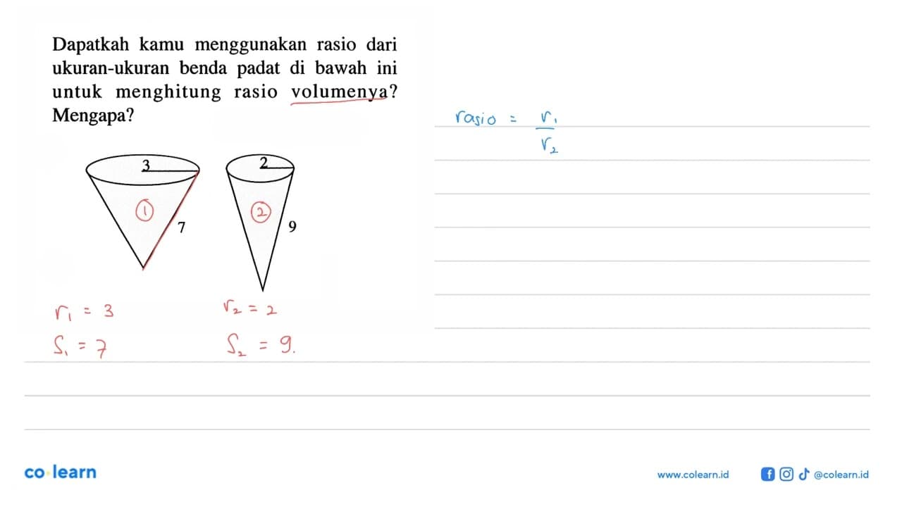 Dapatkah kamu menggunakan rasio dari ukuran-ukuran benda