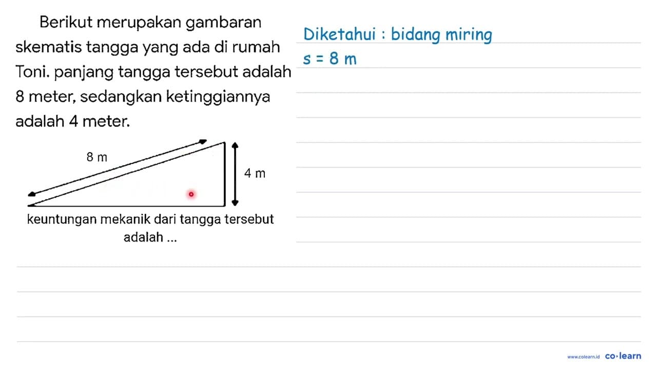 Berikut merupakan gambaran skematis tangga yang ada di