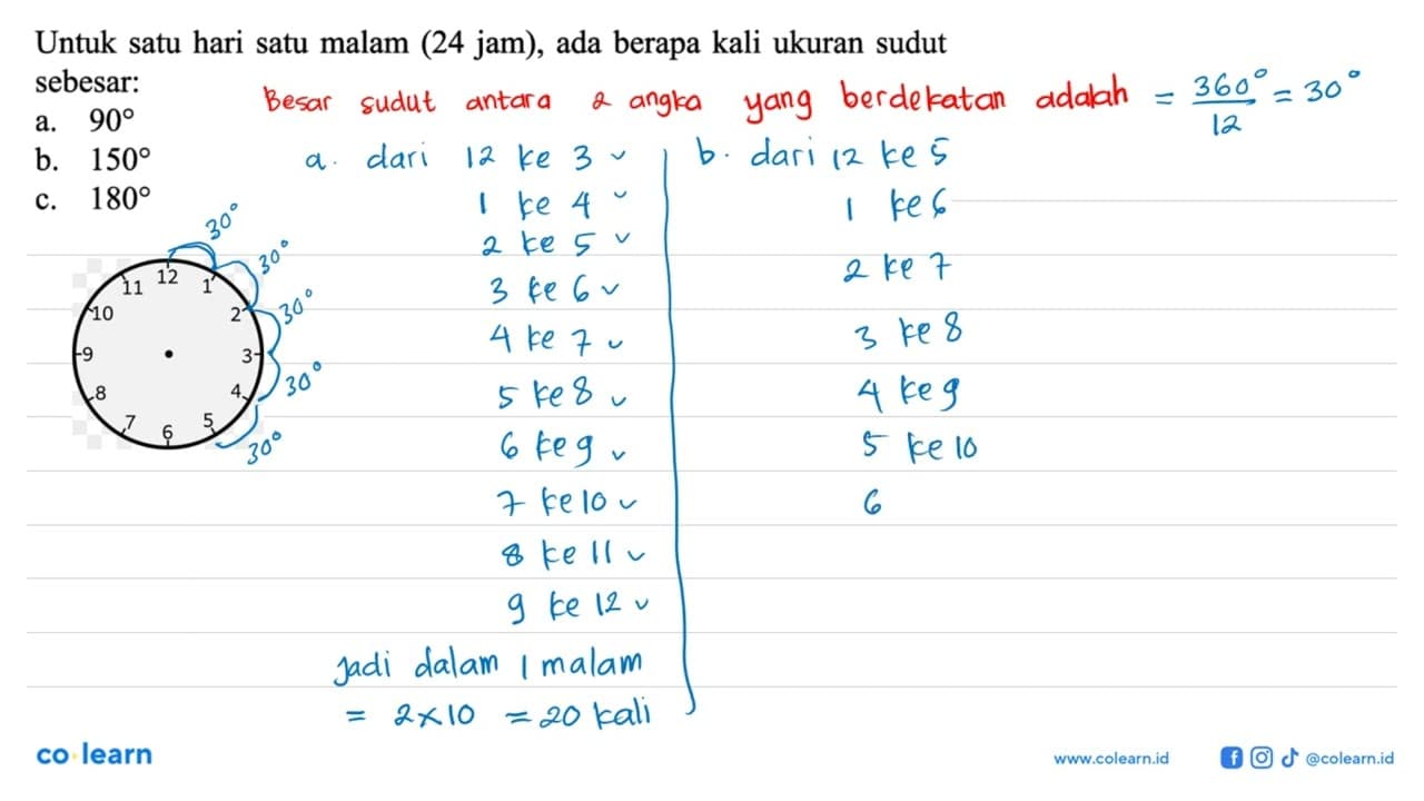 Untuk satu hari satu malam (24 jam), ada berapa kali ukuran