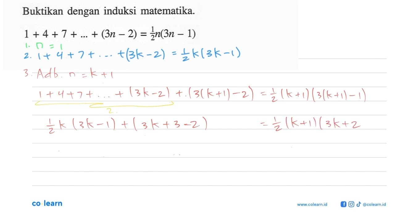 Buktikan dengan induksi matematika.