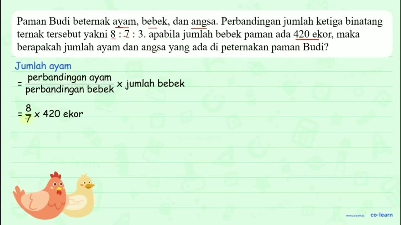 Paman akal beternak ayam, bebek, dan angsa. Perbandingan