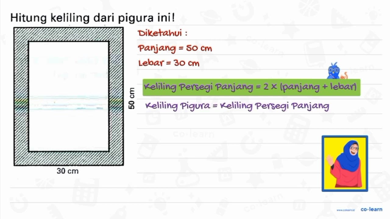 Hitung keliling dari pigura ini!