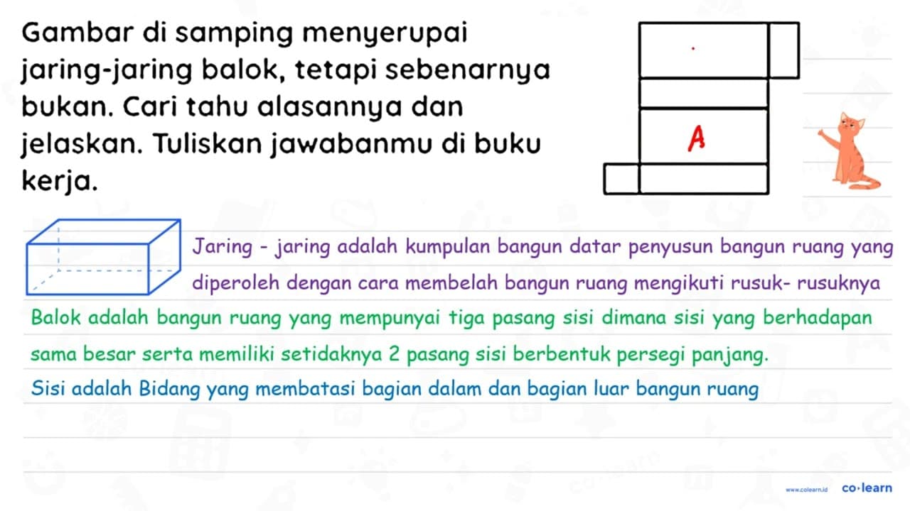 Gambar di samping menyerupai jaring-jaring balok, tetapi