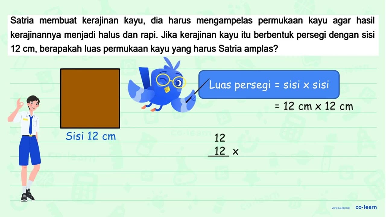 Satria membuat kerajinan kayu, dia harus mengampelas