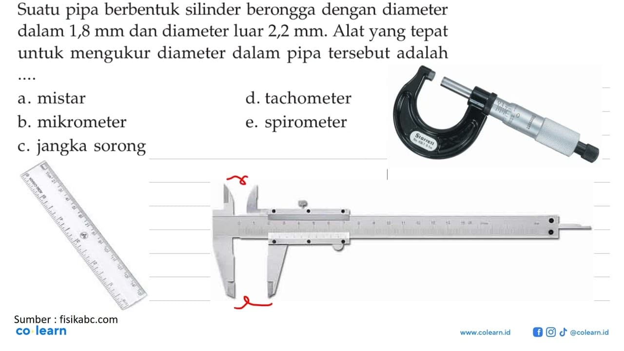 Suatu pipa berbentuk silinder berongga dengan diameter