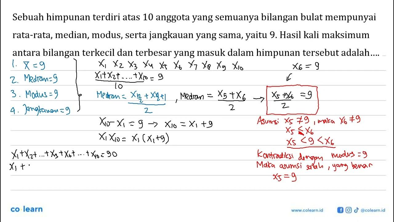 Sebuah himpunan terdiri atas 10 anggota yang semuanya