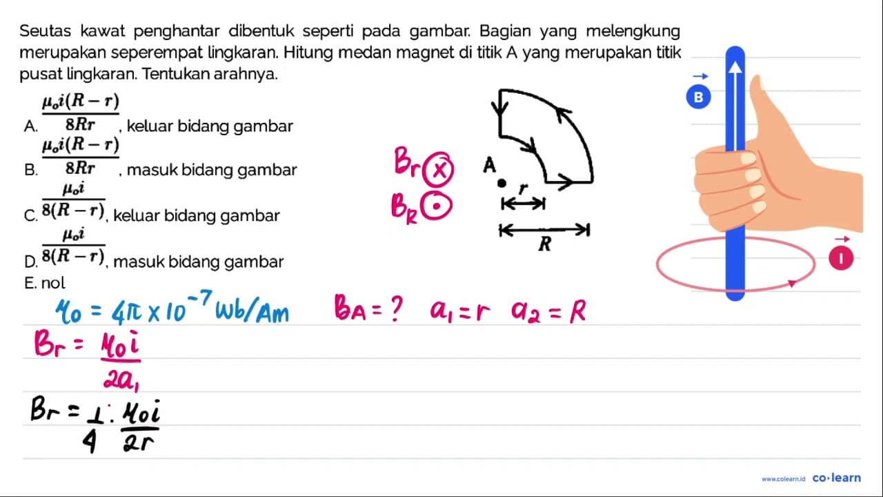 Seutas kawat penghantar dibentuk seperti pada gambar.