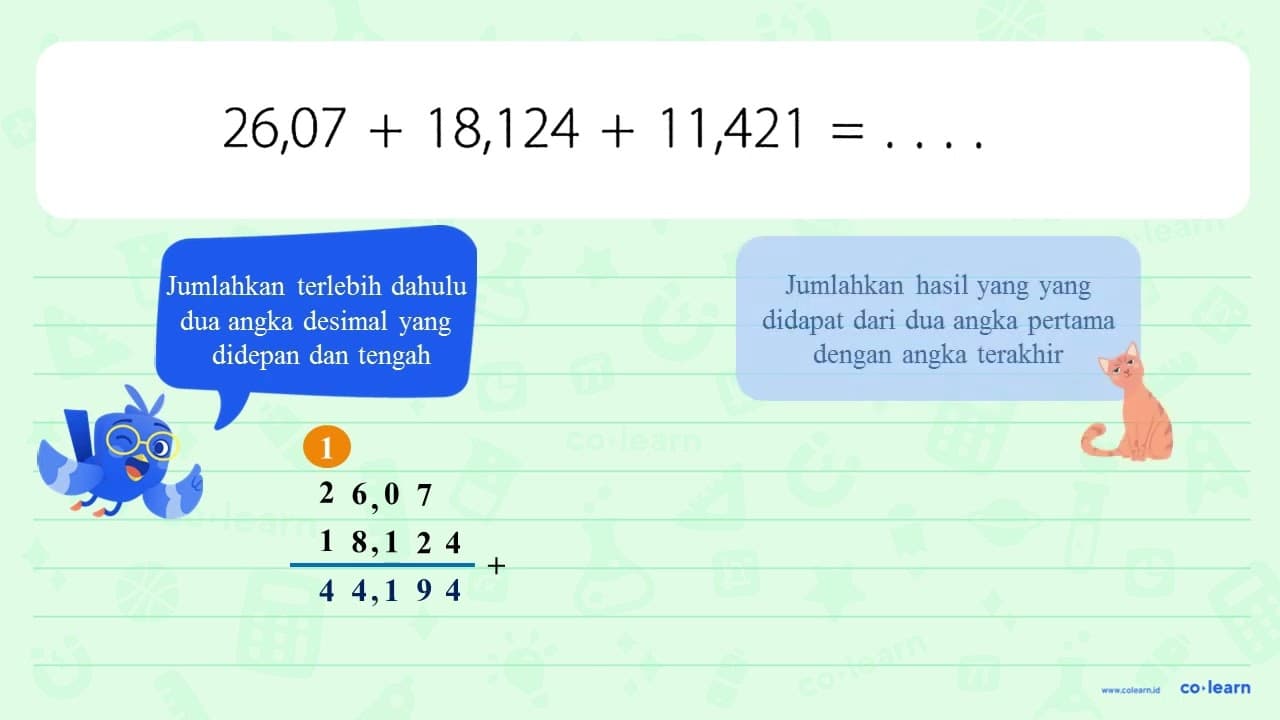 26,07 + 18,124 + 11,421 = ....