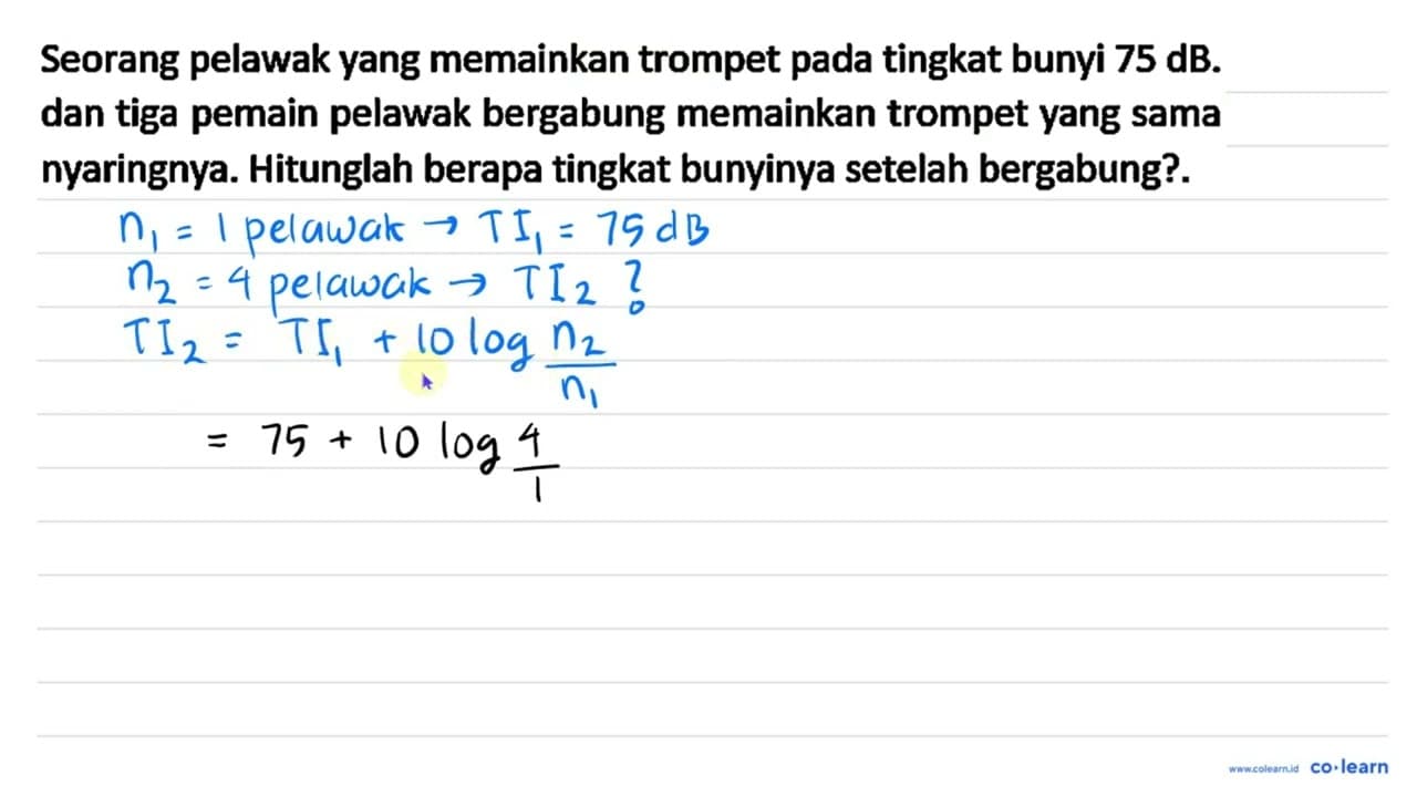 Seorang pelawak yang memainkan trompet pada tingkat bunyi