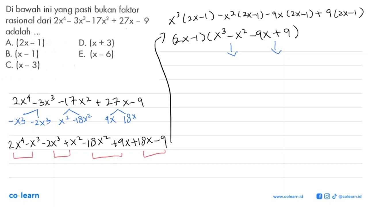 Di bawah ini yang pasti bukan faktor rasional dari