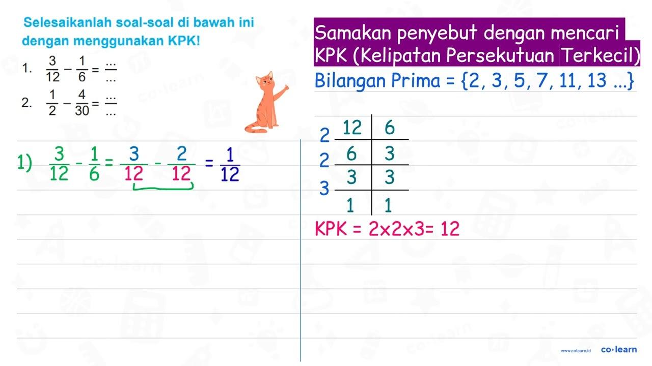 Selesaikanlah soal-soal di bawah ini dengan menggunakan