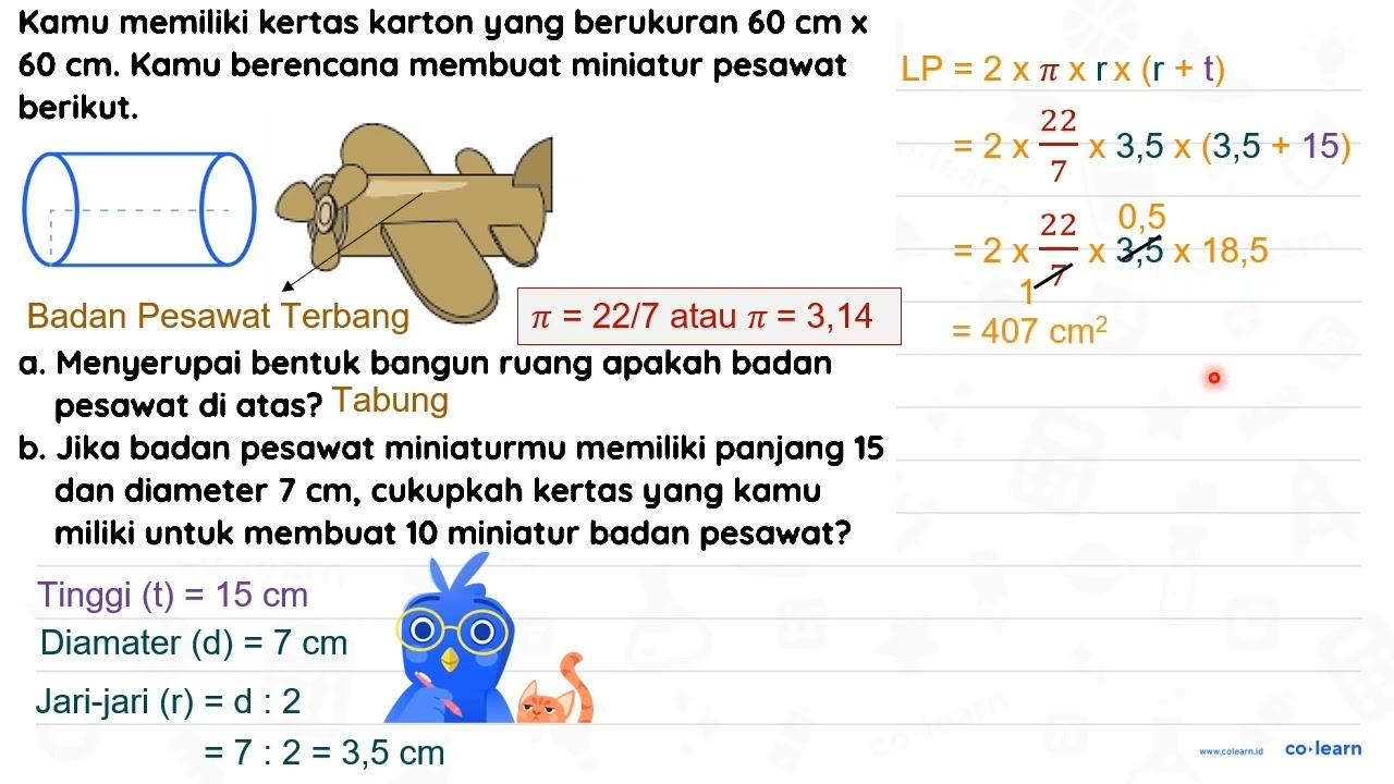 Kamu memiliki kertas karton yang berukuran 60 cm x 60 cm .