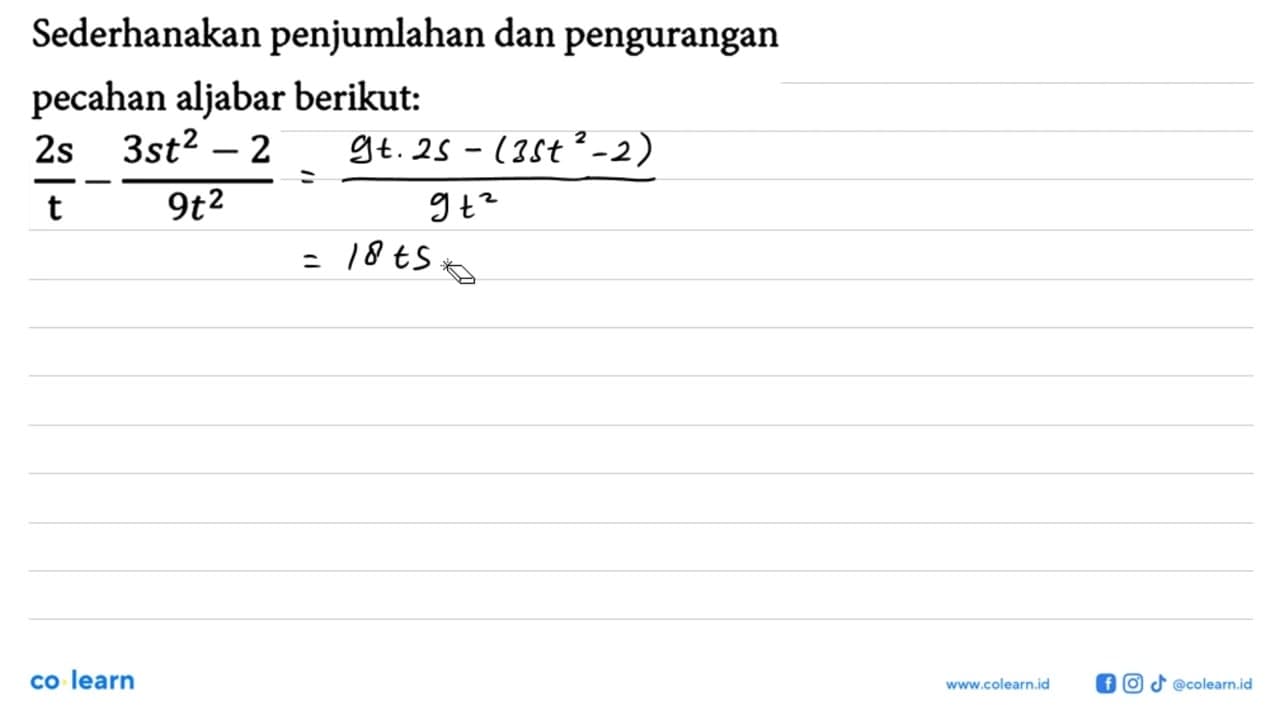 (2s)/(t) - (3st^2 - 2)/(9t^2)