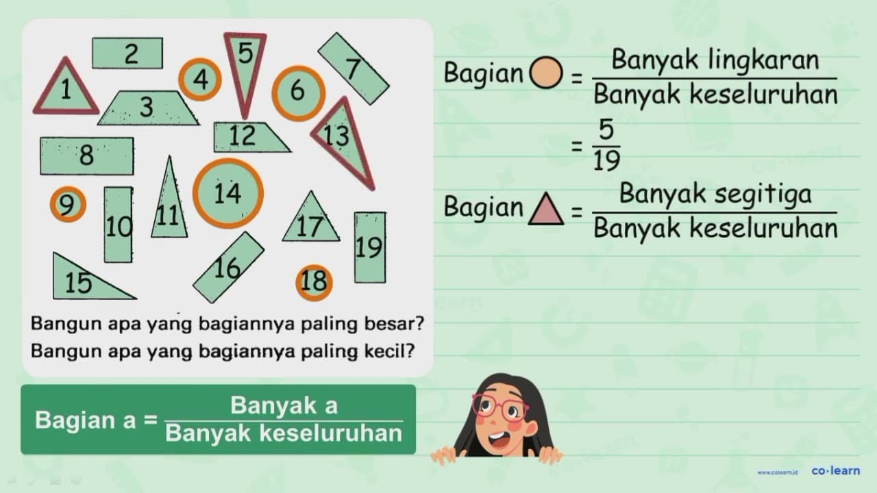 Bangun apa yang bagiannya paling besar? Bangun apa yang