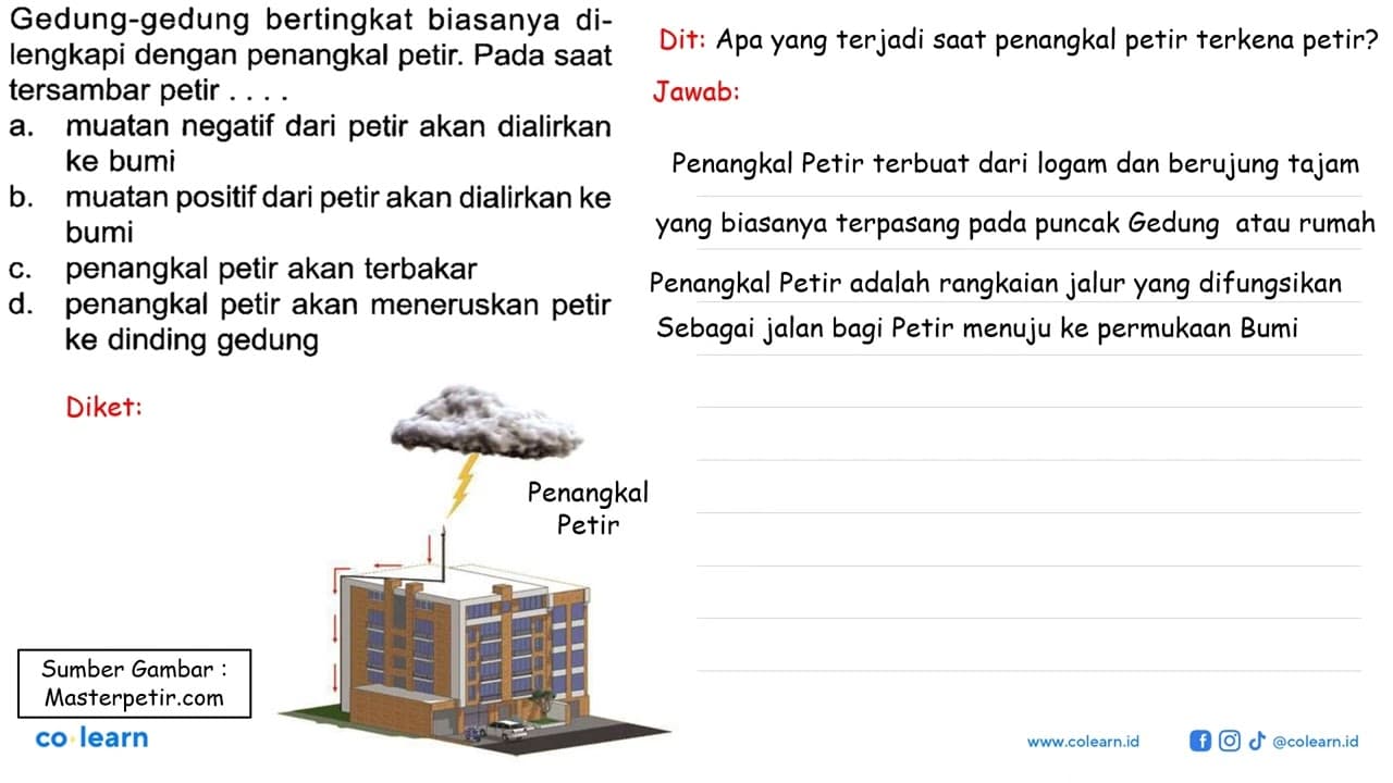 Gedung-gedung bertingkat biasanya di- lengkapi dengan