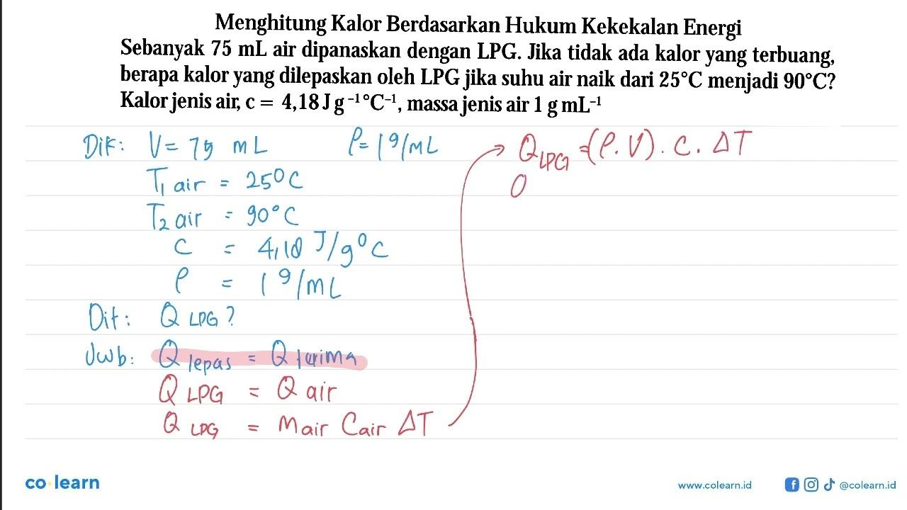 Menghitung Kalor Berdasarkan Hukum Kekekalan Energi