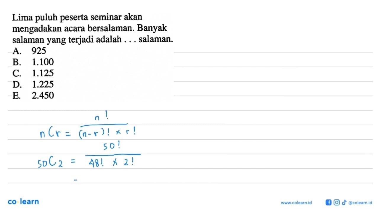 Lima puluh peserta seminar akan mengadakan acara