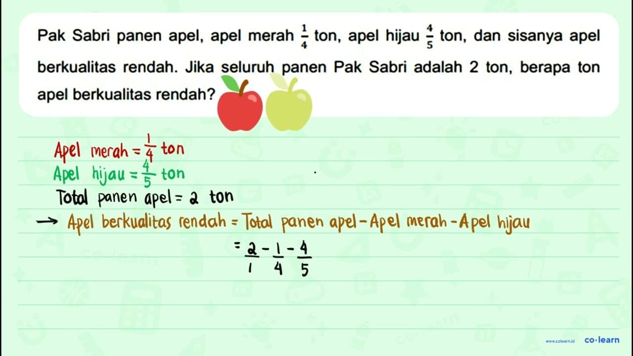 Pak Sabri panen apel, apel merah (1)/(4) ton, apel hijau