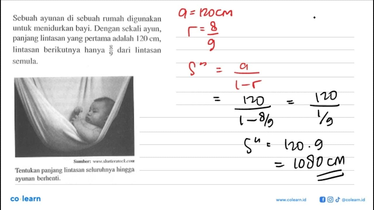 Sebuah ayunan di sebuah rumah digunakan untuk menidurkan